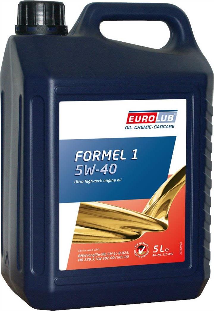 Eurolub 216005 Engine oil Eurolub Formel 1 5W-40, 5L 216005