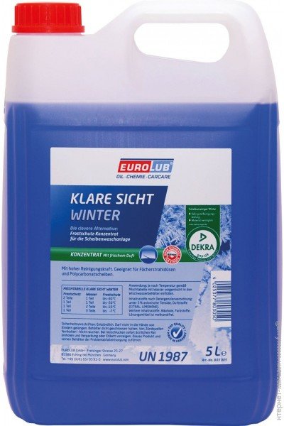 Eurolub 803005 Winter windshield washer fluid, concentrate, -70°C, 5l 803005