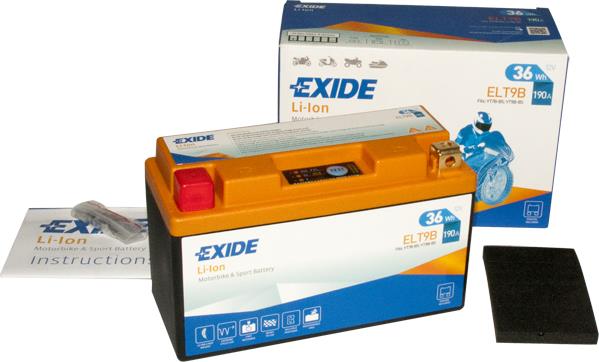 Exide ELT9B Battery Exide Li-ion 12V 3AH 190A(EN) L+ ELT9B