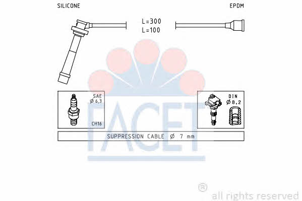 Facet 4.7005 Ignition cable kit 47005