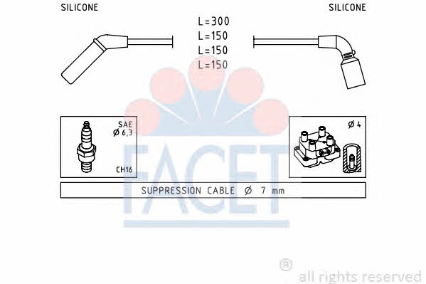 Facet 4.7006 Ignition cable kit 47006