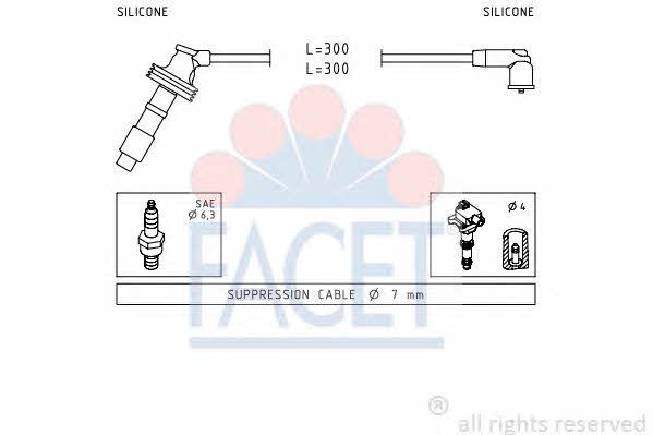 Facet 4.7059 Ignition cable kit 47059