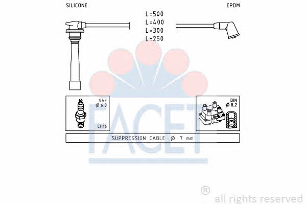 Facet 4.7111 Ignition cable kit 47111