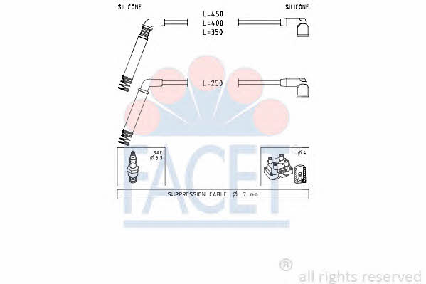 Facet 4.7208 Ignition cable kit 47208