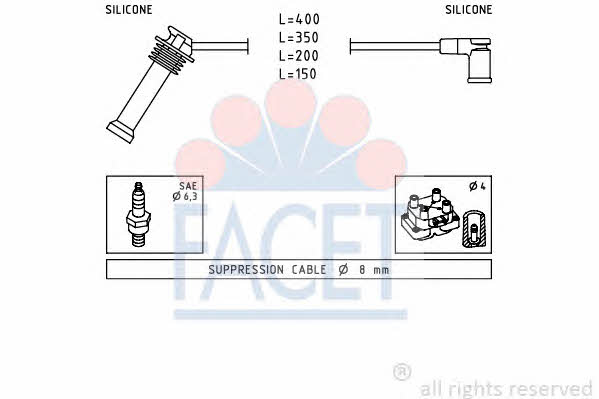 Facet 4.7242 Ignition cable kit 47242