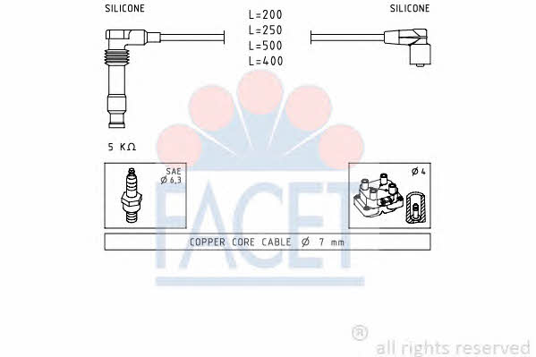 Facet 4.7247 Ignition cable kit 47247