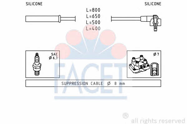 Facet 4.8864 Ignition cable kit 48864