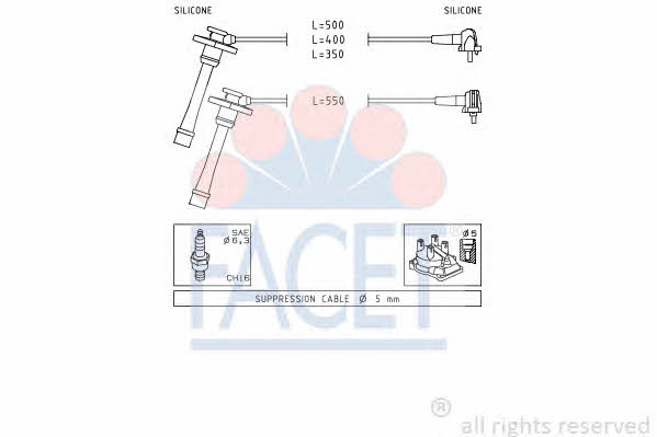Facet 4.9209 Ignition cable kit 49209