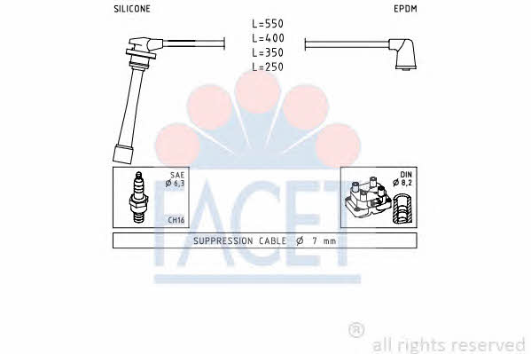 Facet 4.9385 Ignition cable kit 49385