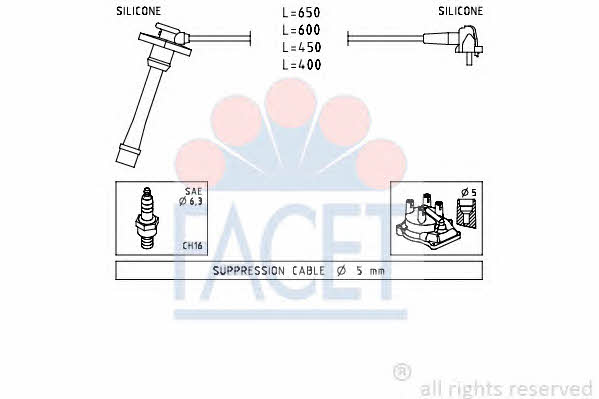 Facet 4.9408 Ignition cable kit 49408