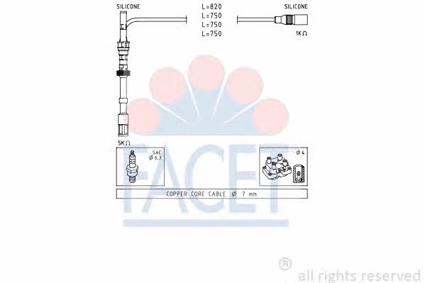 Facet 4.9489 Ignition cable kit 49489