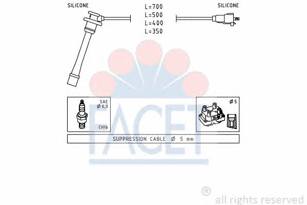 Facet 4.9792 Ignition cable kit 49792