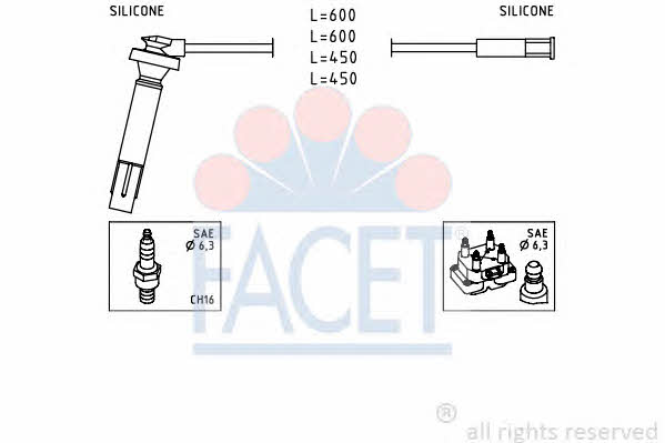 Facet 4.9813 Ignition cable kit 49813