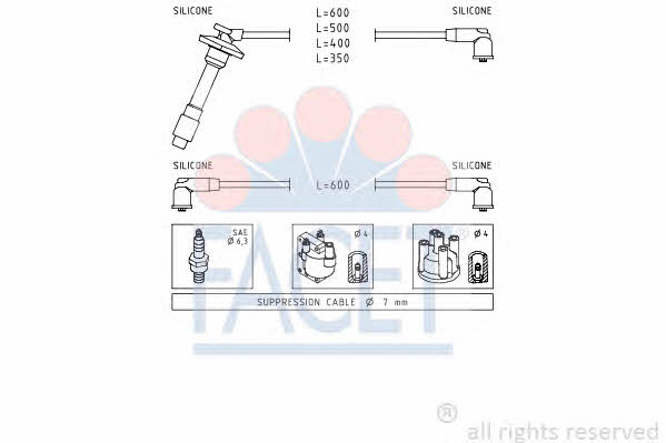 Facet 4.9879 Ignition cable kit 49879