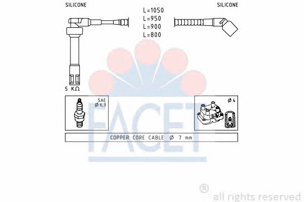 Facet 4.9921 Ignition cable kit 49921