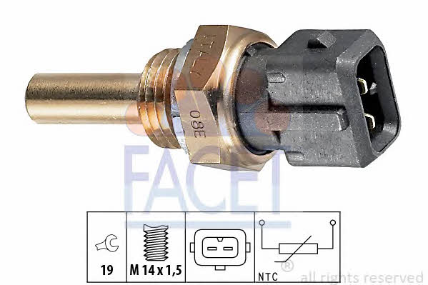 Facet 7.3176 Coolant temperature sensor 73176 73176 Facet Coolant temperature sensor