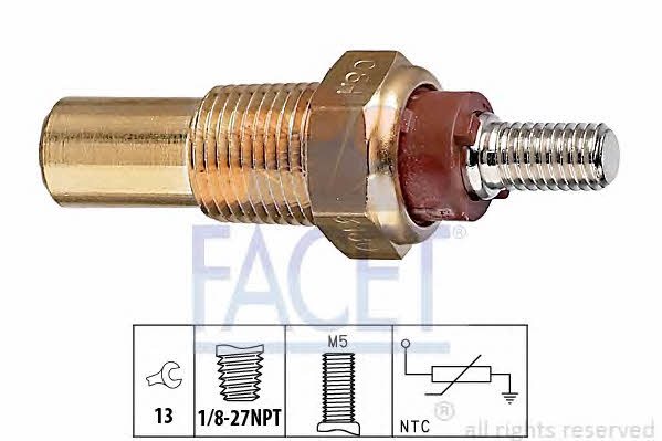 Facet 7.3180 Coolant temperature sensor 73180 73180 Facet Coolant temperature sensor