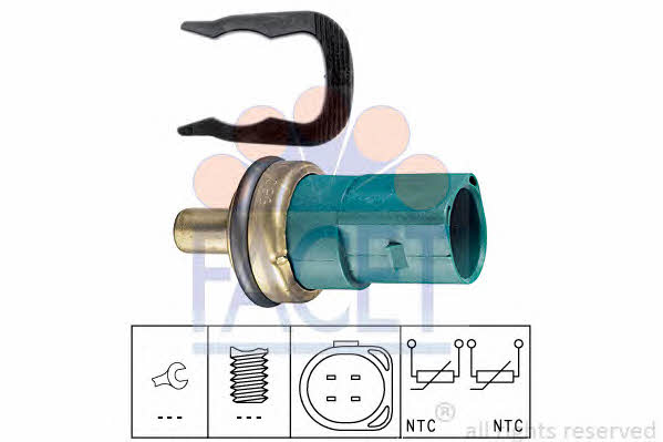 Facet 7.3258 Coolant temperature sensor 73258 73258 Facet Coolant temperature sensor