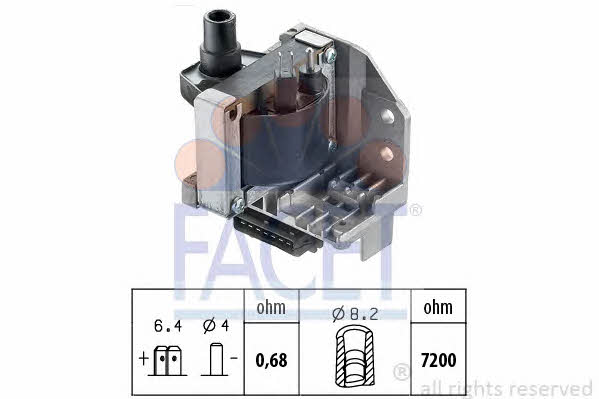 Facet 9.8107 Ignition coil 98107