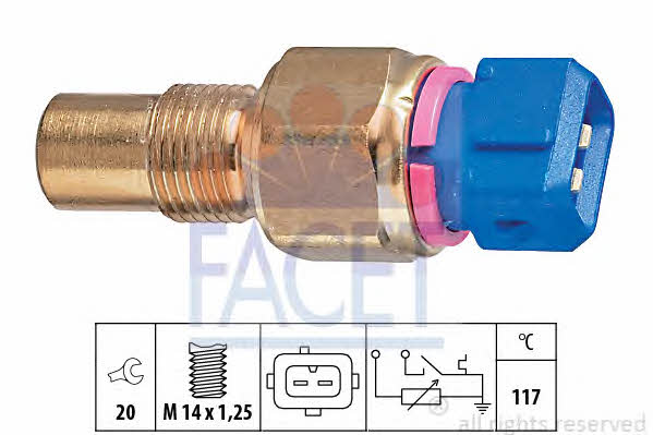 Facet 7.3553 Coolant temperature sensor 73553 73553 Facet Coolant temperature sensor