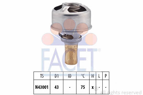 Facet 7.8628 Thermostat, coolant 78628