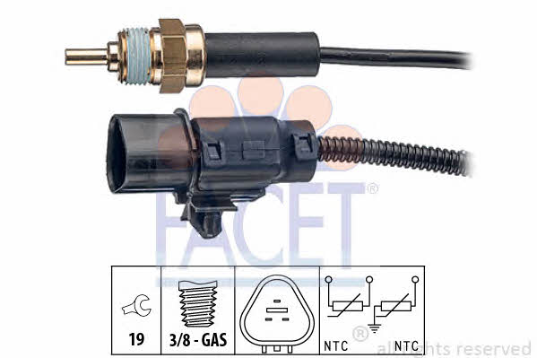 Facet 7.3373 Coolant temperature sensor 73373 73373 Facet Coolant temperature sensor