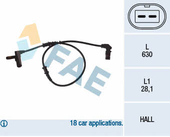 FAE 78052 Sensor ABS 78052