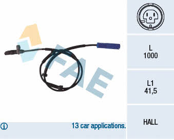 FAE 78076 Sensor ABS 78076