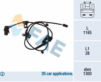 FAE 78078 Sensor ABS 78078