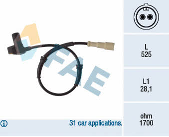 FAE 78121 Sensor ABS 78121