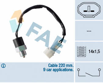 FAE 40760 Reverse gear sensor 40760