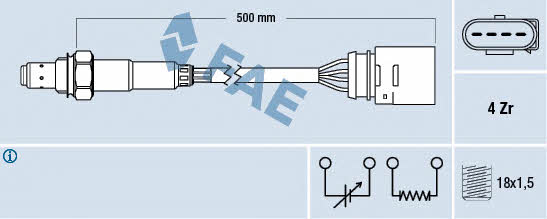 Lambda sensor FAE 77138