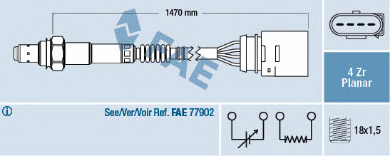 FAE 77145 Lambda sensor 77145