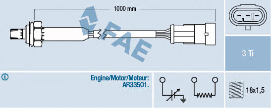 FAE 77182 Lambda sensor 77182