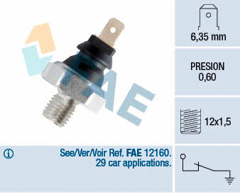 FAE 11650 Oil pressure sensor 11650
