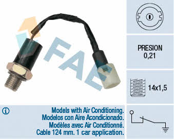 FAE 12510 Oil pressure sensor 12510