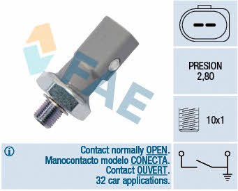 FAE 12855 Oil pressure sensor 12855