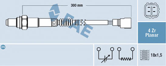 FAE 77455 Lambda sensor 77455