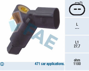 FAE 78008 Sensor ABS 78008