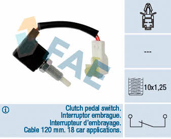 FAE 24543 Switch, clutch control (cruise control) 24543