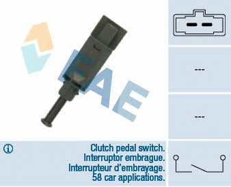 FAE 24772 Switch, clutch control (cruise control) 24772