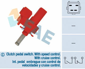 FAE 24835 Switch, clutch control (cruise control) 24835
