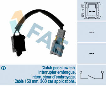 FAE 24907 Clutch pedal position sensor 24907