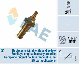 FAE 32080 Coolant temperature sensor 32080 32080 FAE Coolant temperature sensor