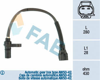 FAE 79123 Crankshaft position sensor 79123