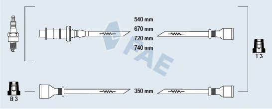 FAE 83200 Ignition cable kit 83200