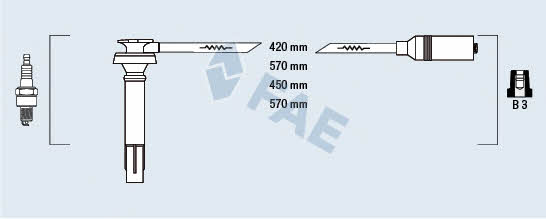 FAE 83236 Ignition cable kit 83236