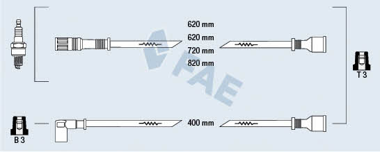 FAE 83460 Ignition cable kit 83460