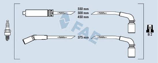 FAE 83562 Ignition cable kit 83562