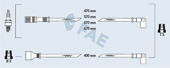 FAE 83820 Ignition cable kit 83820